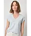CUFFED SLEEVE V-NECK