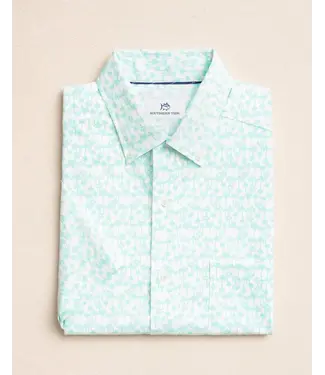 Southern Tide M SS Coastal Breeze Talk To The Palm Sportshirt