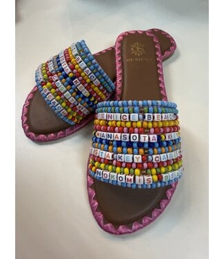 De Siena BEADED RESORT SLIDES