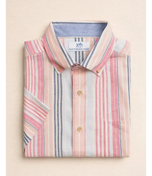 M SS Sea Voyage Stripe Sportshirt