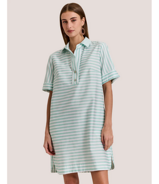 HINSON WU AILEEN SHORT SLEEVE STRIP/GINGHAM DRESS