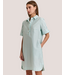 AILEEN SHORT SLEEVE STRIP/GINGHAM DRESS