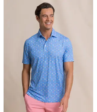 Southern Tide M SS Driver Tropical Drink Polo