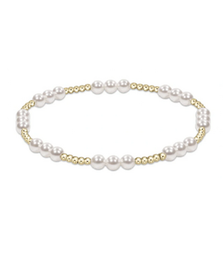 enewton Classic Joy Pattern 4mm Bead Bracelet - Pearl