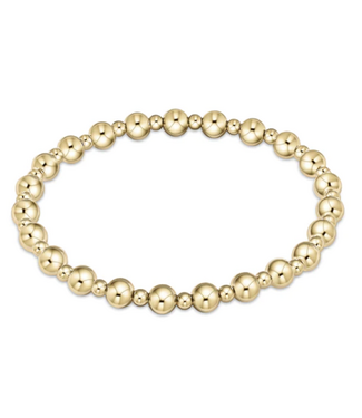 enewton Classic grateful pattern 5mm bead bracelet - gold