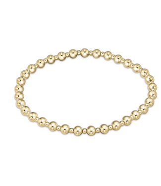 enewton classic grateful pattern 4mm bead bracelet - gold