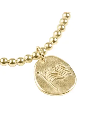 enewton Classic Gold 3mm Bracelet - Inspire America Gold Disc