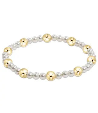 enewton PEARL SINCERITY PATTERN 4MM BEAD BRACELET - 6MM GOLD