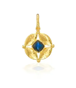 CAPUCINE DE WULF Mystic Eye Double Sided Pendant - Blue Labradorite