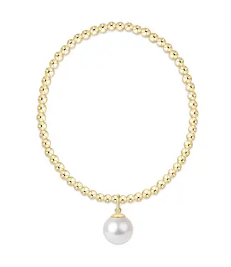 enewton Classic Gold 3mm Bracelet - Classic Pearl 10mm Charm