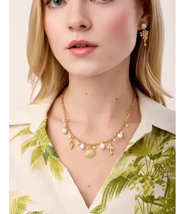 Seashore Petite Necklace 17" Pearl