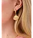 Venus Shell Hoop Earrings Gold