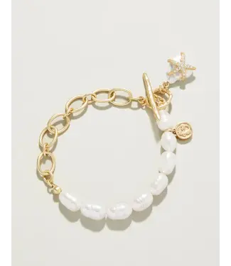 Spartina Starfish Groupie Toggle Bracelet Pearl