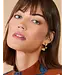 Ruffle Hoop Earrings Gold