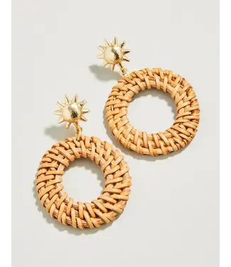 Spartina SUNSHINE WICKER EARRINGS NATURAL