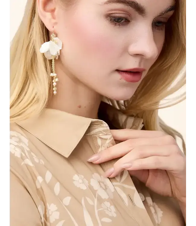 Corolla Dangle Earrings Pear