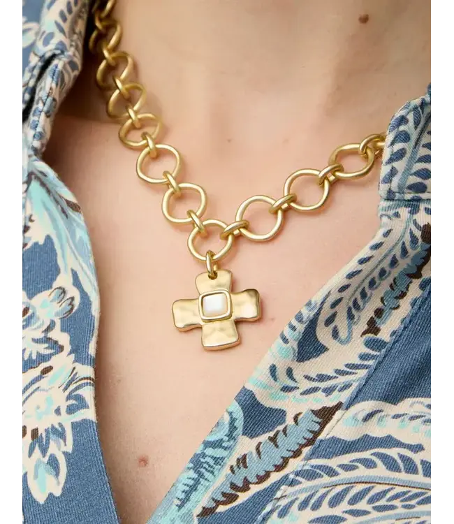 Affirmation Necklace 18" Mother-of-Pearl