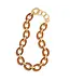 Earth Goddess Link Necklace, 17"+2" - Teak