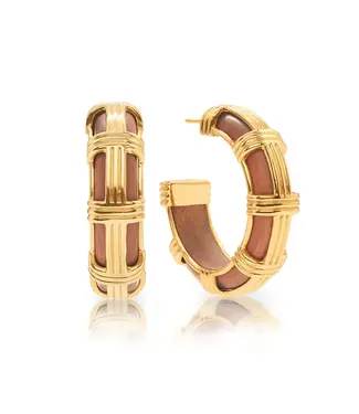 CAPUCINE DE WULF Gaia Cage Hoop Earrings - Teak