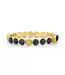Berry Gem Hinged Bangle, Blue Labradorite