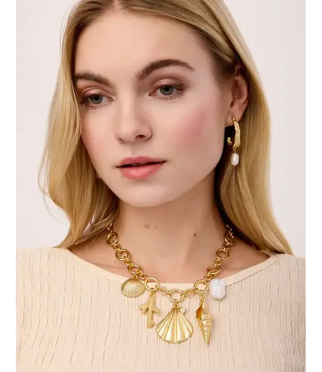 Beachcomber Toggle Necklace 18" Gold