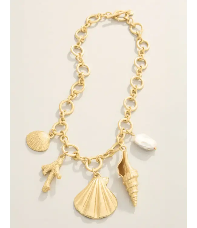 Beachcomber Toggle Necklace 18" Gold