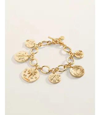 Spartina Salt Marsh Coin Toggle Bracelet Gold