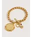 Aphrodite Toggle Bracelet Gold OS