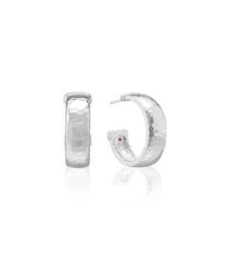 CAPUCINE DE WULF Cleopatra Classic Small Hoop Earrings - Silver