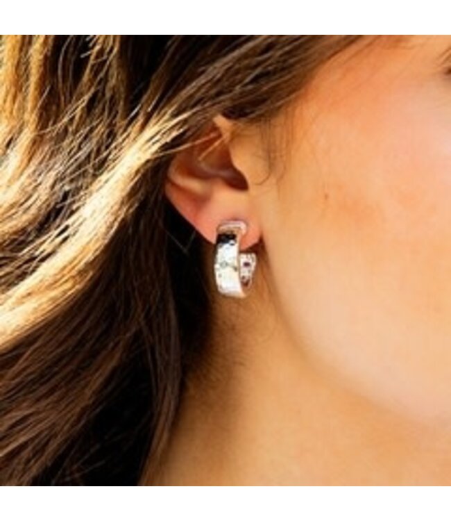 Cleopatra Classic Small Hoop Earrings - Silver
