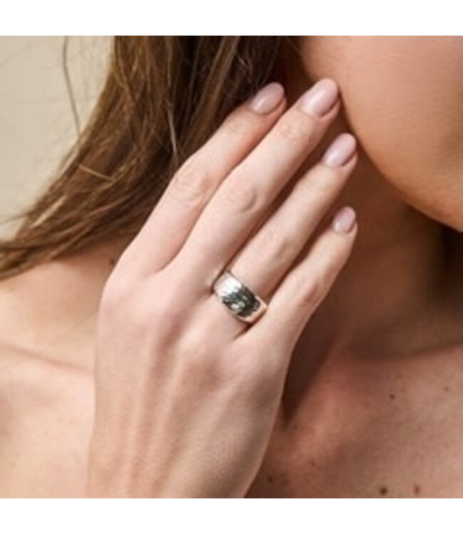 Cleopatra Ring Band, Size 7 - Silver