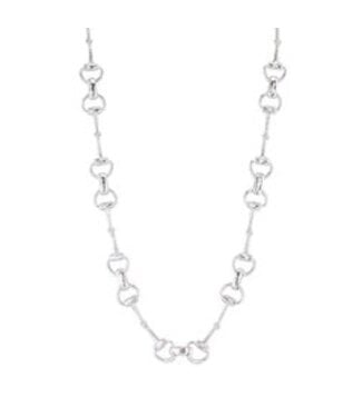 CAPUCINE DE WULF Equestrian Snaffle Bit Chain Necklace, 20" - Silver