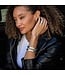 Cleopatra Oval Hinged Bangle, S/M- Silver