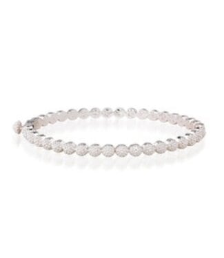 CAPUCINE DE WULF Berry Eternity Petite Hinged Bangle, S/M - Silver