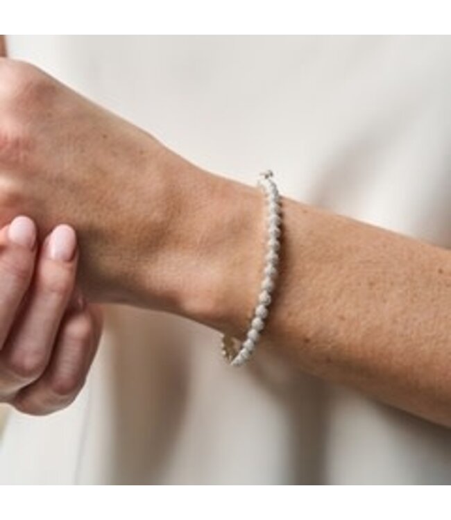 Berry Eternity Petite Hinged Bangle, S/M - Silver