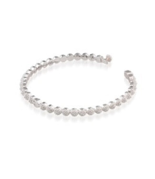 Berry Eternity Petite Hinged Bangle, S/M - Silver