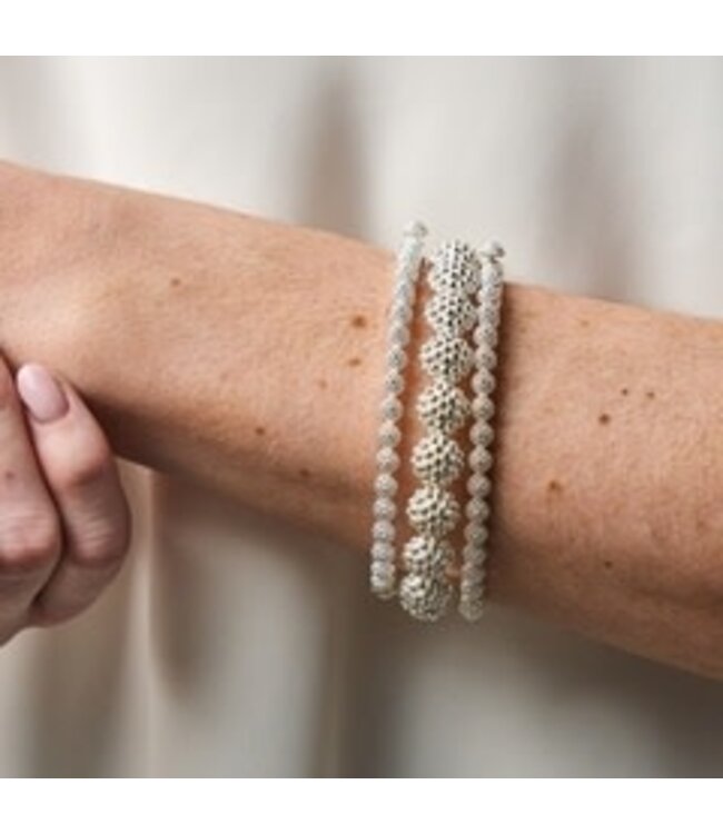 Berry Eternity Petite Hinged Bangle, S/M - Silver