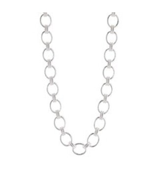 CAPUCINE DE WULF Cleopatra Grande Link Necklace, 16"+2" - Silver