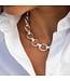 Cleopatra Grande Link Necklace, 16"+2" - Silver