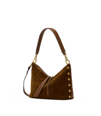 Hammitt Grace Med-Cinnamon Suede/Antique Gold