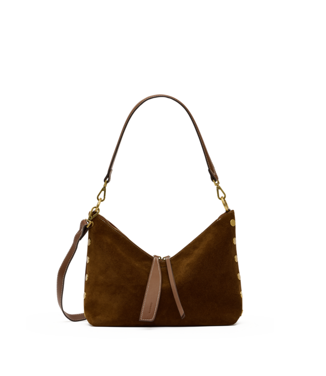 Grace Med-Cinnamon Suede/Antique Gold
