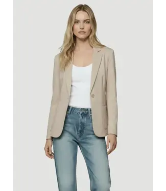 FRENCH TERRY ONE BUTTON BLAZER