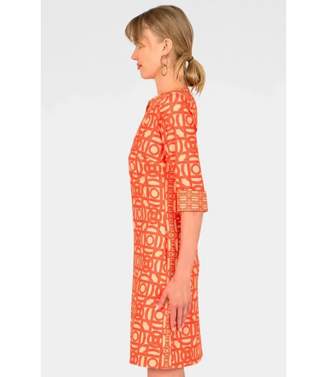 Split Neck Dress Aubazine