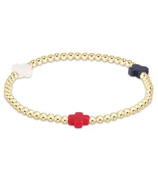 enewton Extends Signature Cross 3mm Gold Bracelet - Firecracker