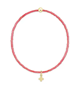 enewton Hope Classic Sherbert Bracelet - Signature Cross Small Gold Charm