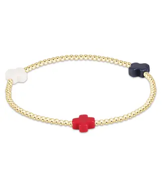 enewton Signature Cross 2mm Gold Bracelet - Firecracker