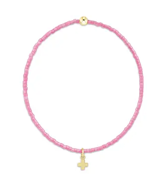 enewton Hope Classic Bubblegum Bracelet - Signature Cross Small Gold Charm