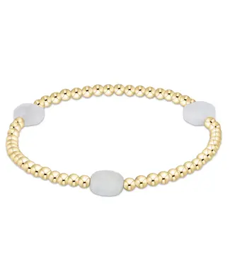 enewton Admire Gem 3mm Gold Bracelet - Aquamarine