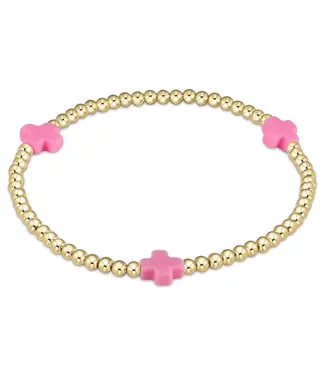 enewton enewton Extends - Signature Cross Gold Pattern 3mm Bright Pink