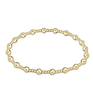 enewton ENEWTON EXTENDS - CLASSIC SINCERITY PATTERN 4MM BEAD BRACELET - GOLD